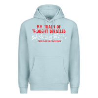 Blue Mist my train of thought derailed Premium Hoodie - linhVisuals