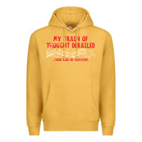 Mustard my train of thought derailed Premium Hoodie - linhVisuals
