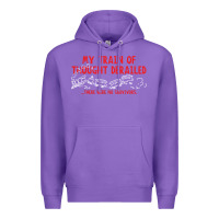 Purple my train of thought derailed Premium Hoodie - linhVisuals
