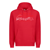 Red my train of thought derailed Premium Hoodie - linhVisuals