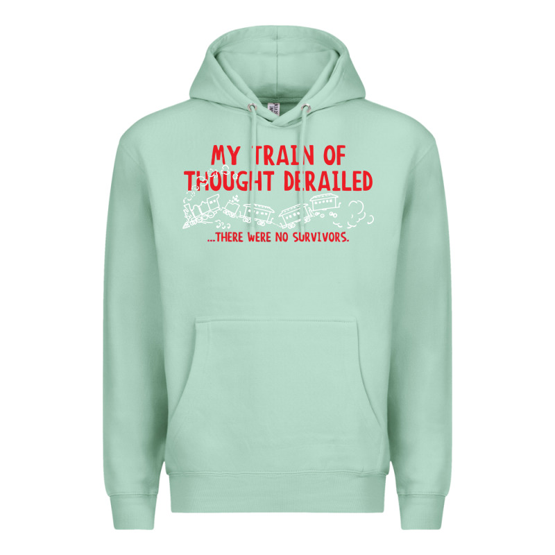 My Train Of Thought Derailed Premium Hoodie by linhVisuals | Teevron