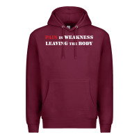 Burgundy pain is weakness leaving the body Premium Hoodie - linhVisuals