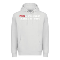 Dove Grey pain is weakness leaving the body Premium Hoodie - linhVisuals