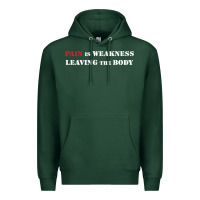 Sports Green pain is weakness leaving the body Premium Hoodie - linhVisuals