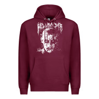 Burgundy black metal pinhead Premium Hoodie - linhVisuals