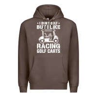 Coffee i don't golf but i like racing golf carts Premium Hoodie - linhVisuals