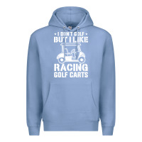 Colony Blue i don't golf but i like racing golf carts Premium Hoodie - linhVisuals