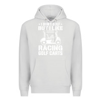 Dove Grey i don't golf but i like racing golf carts Premium Hoodie - linhVisuals