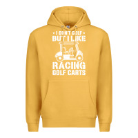 Mustard i don't golf but i like racing golf carts Premium Hoodie - linhVisuals