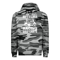 Slate Camo i don't golf but i like racing golf carts Premium Hoodie - linhVisuals