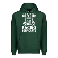 Sports Green i don't golf but i like racing golf carts Premium Hoodie - linhVisuals
