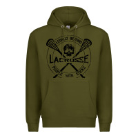 Army Green lacrosse legally beating people with sticks Premium Hoodie - linhVisuals