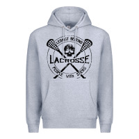Heather Grey lacrosse legally beating people with sticks Premium Hoodie - linhVisuals