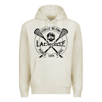 Oatmeal Heather lacrosse legally beating people with sticks Premium Hoodie - linhVisuals
