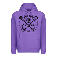 Purple lacrosse legally beating people with sticks Premium Hoodie - linhVisuals