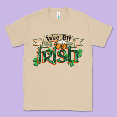 Wee Bit Irish St Patricks Day Classic Tee Designed By Fadigitalartstudio