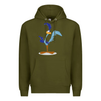 Army Green Road Runner Beep Premium Hoodie - linhVisuals