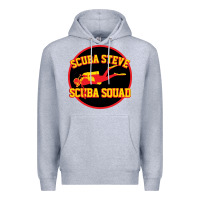 Heather Grey scuba steve Premium Hoodie - linhVisuals