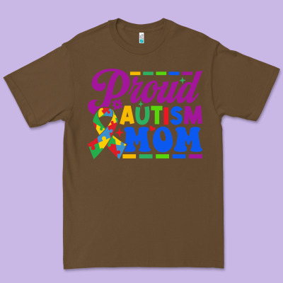 Proud Autism Mom Premium Tee Designed By Cowhidedigitalart