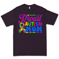 Plum Proud Autism Mom Premium Tee - CowhideDigitalArt