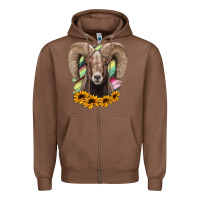 Chestnut Bighorn Sheep Zipper Hoodie - RanaPortraitStore
