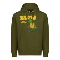 Army Green slow but mellow crazy Premium Hoodie - linhVisuals