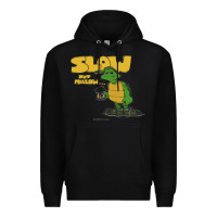 Black slow but mellow crazy Premium Hoodie - linhVisuals