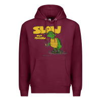 Burgundy slow but mellow crazy Premium Hoodie - linhVisuals