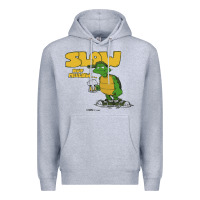 Heather Grey slow but mellow crazy Premium Hoodie - linhVisuals