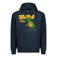 Navy slow but mellow crazy Premium Hoodie - linhVisuals