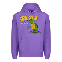 Purple slow but mellow crazy Premium Hoodie - linhVisuals