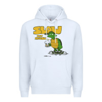 White slow but mellow crazy Premium Hoodie - linhVisuals