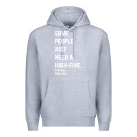 Heather Grey some people need a high five Premium Hoodie - linhVisuals