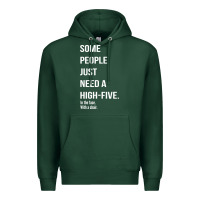Sports Green some people need a high five Premium Hoodie - linhVisuals