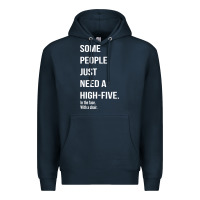 Navy some people need a high five Premium Hoodie - linhVisuals