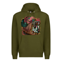 Army Green Let's Go Premium Hoodie - Jasminsmagicworld