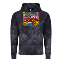 Cloud Black 4th of july truck cow mousepad Vintage Hoodie - BarkalooDesign