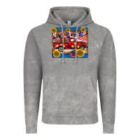 Cloud Rock 4th of july truck cow mousepad Vintage Hoodie - BarkalooDesign