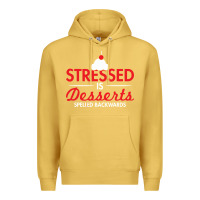 Antique Gold stressed is desserts spelled backwards Premium Hoodie - linhVisuals