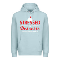 Blue Mist stressed is desserts spelled backwards Premium Hoodie - linhVisuals