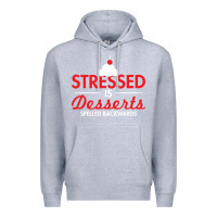 Heather Grey stressed is desserts spelled backwards Premium Hoodie - linhVisuals