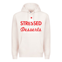 Pale Pink stressed is desserts spelled backwards Premium Hoodie - linhVisuals