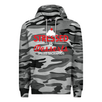 Slate Camo stressed is desserts spelled backwards Premium Hoodie - linhVisuals