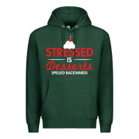 Sports Green stressed is desserts spelled backwards Premium Hoodie - linhVisuals