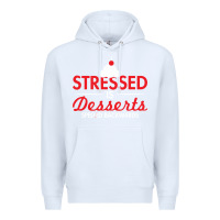 White stressed is desserts spelled backwards Premium Hoodie - linhVisuals
