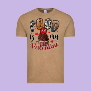 Food İs My Valentine Vintage Tee Designed By Sublimationcraftshop