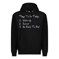 Black things to do today Premium Hoodie - linhVisuals