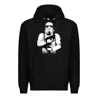 Black stormtrooper cat Premium Hoodie - linhVisuals