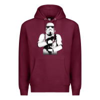 Burgundy stormtrooper cat Premium Hoodie - linhVisuals