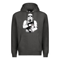 Charcoal Heather stormtrooper cat Premium Hoodie - linhVisuals